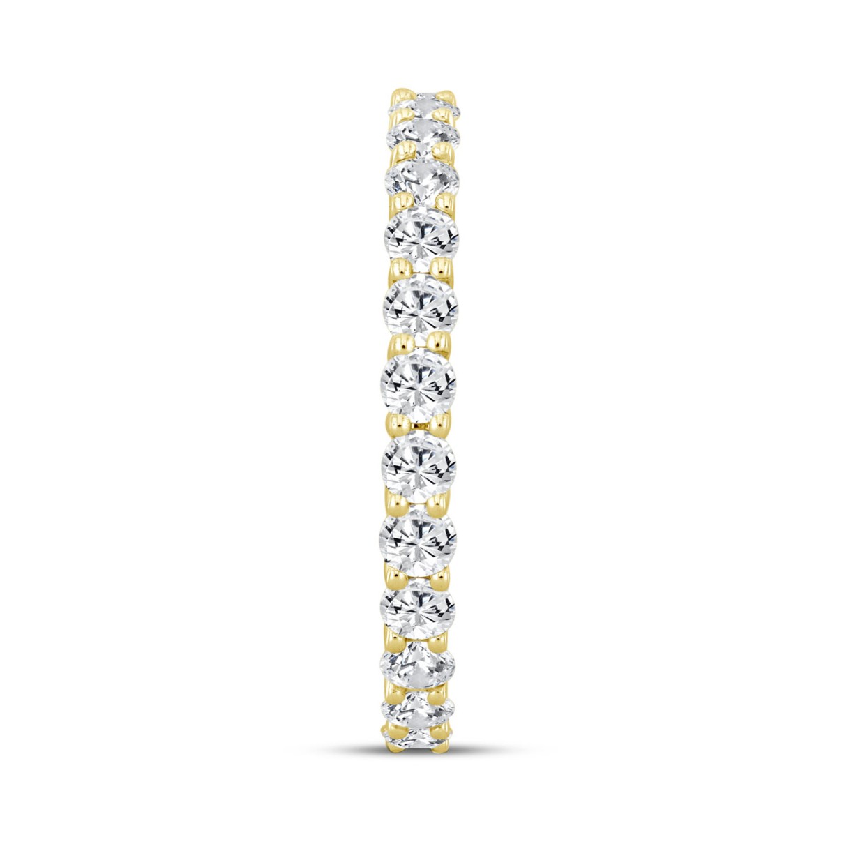  LADIES ETERNITY BAND 2.00CT ROUND DIAMOND 18K YELLOW GOLD