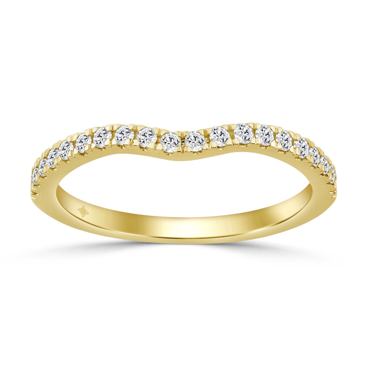 14K YELLOW GOLD 1/4CT ROUND DIAMOND LADIES BAND...