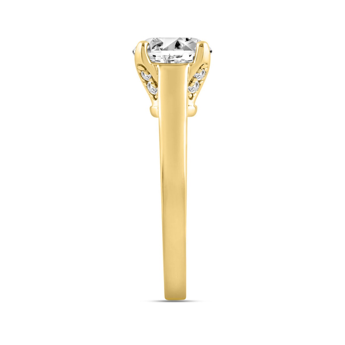 LADIES RING 2.25CT ROUND DIAMOND 14K YELLOW GOLD (CENTER STONE ROUND DIAMOND 2.00CT)