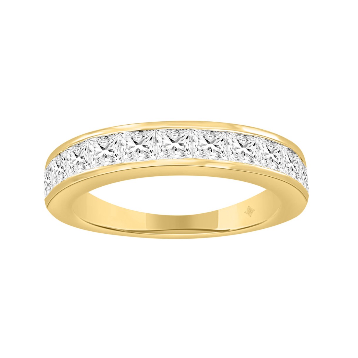 Elegance Ladies Wedding Band 1 1/2CT Princess Diam...
