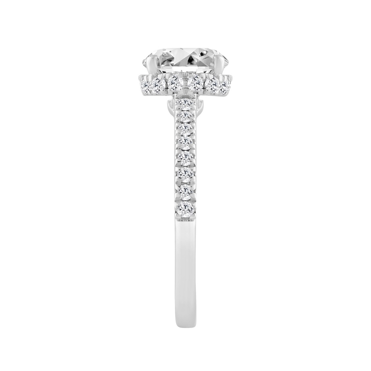14K WHITE GOLD 2 1/2CT ROUND DIAMOND LADIES RING (CENTER STONE ROUND DIAMOND 2.00CT)