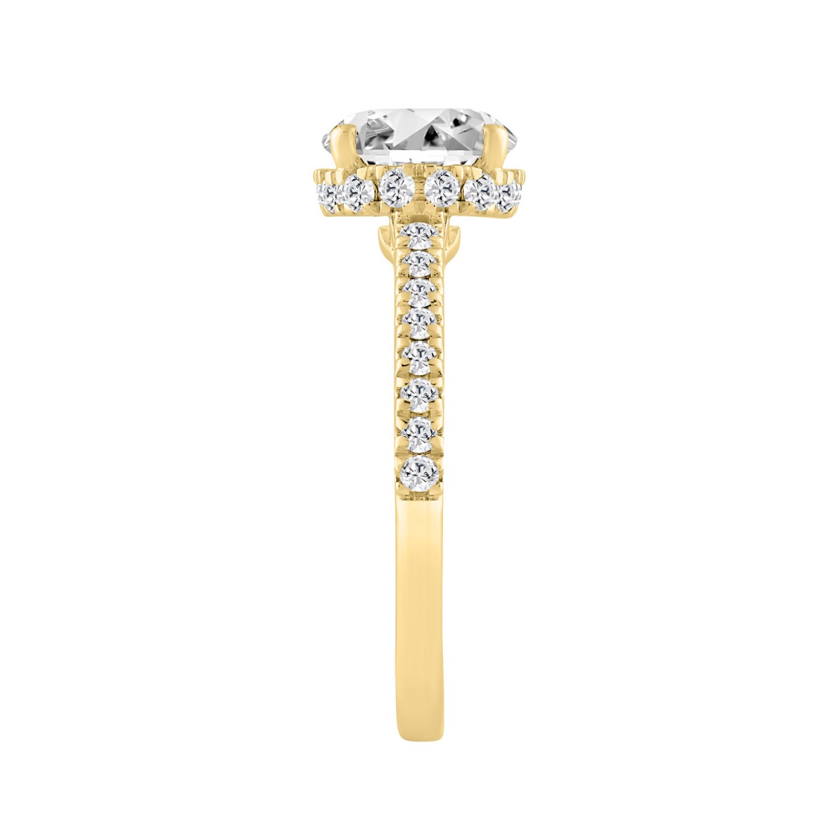14K YELLOW GOLD 2 1/2CT ROUND DIAMOND LADIES RING (CENTER STONE ROUND DIAMOND 2.00CT)
