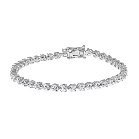 LADIES BRACELET 4 1/2CT ROUND DIAMOND 18K WHITE GOLD 