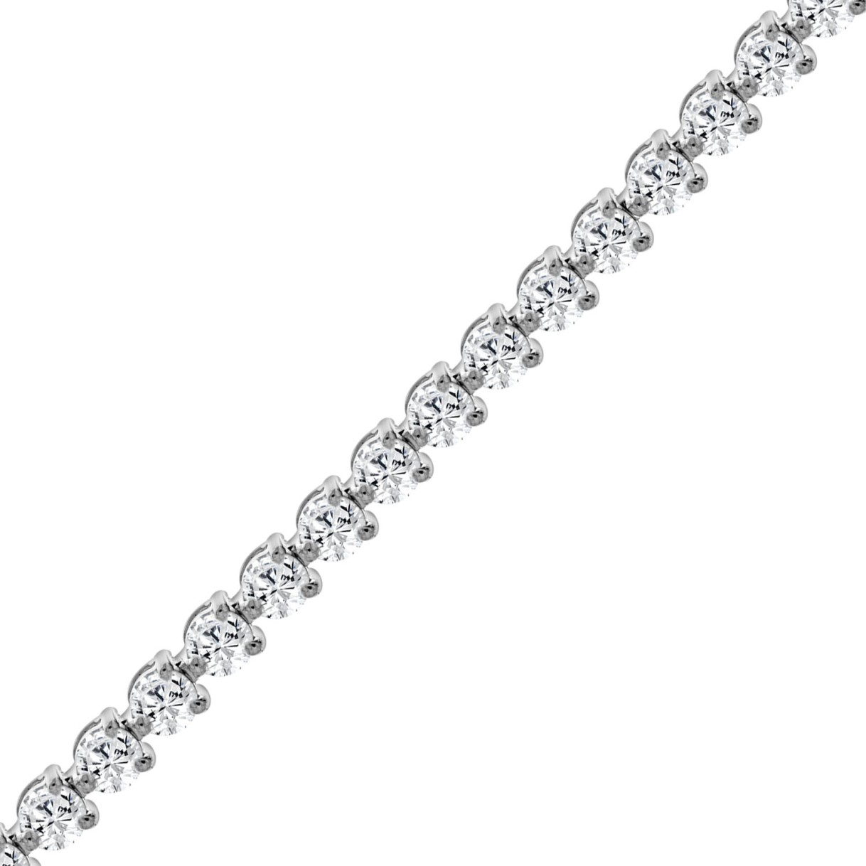 LADIES BRACELET 4 1/2CT ROUND DIAMOND 18K WHITE GOLD 