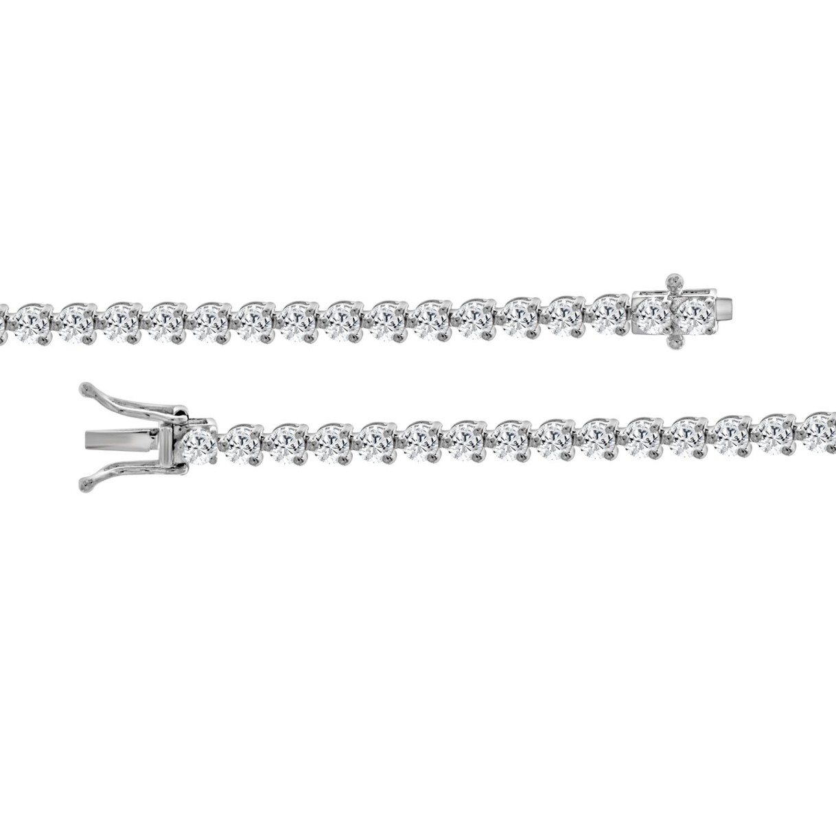 LADIES BRACELET 4 1/2CT ROUND DIAMOND 18K WHITE GOLD 