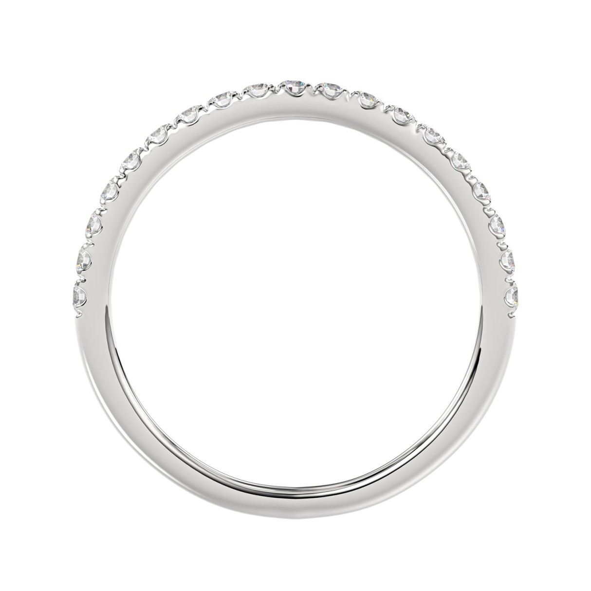 14K WHITE GOLD 1/4CT ROUND DIAMOND LADIES BAND 