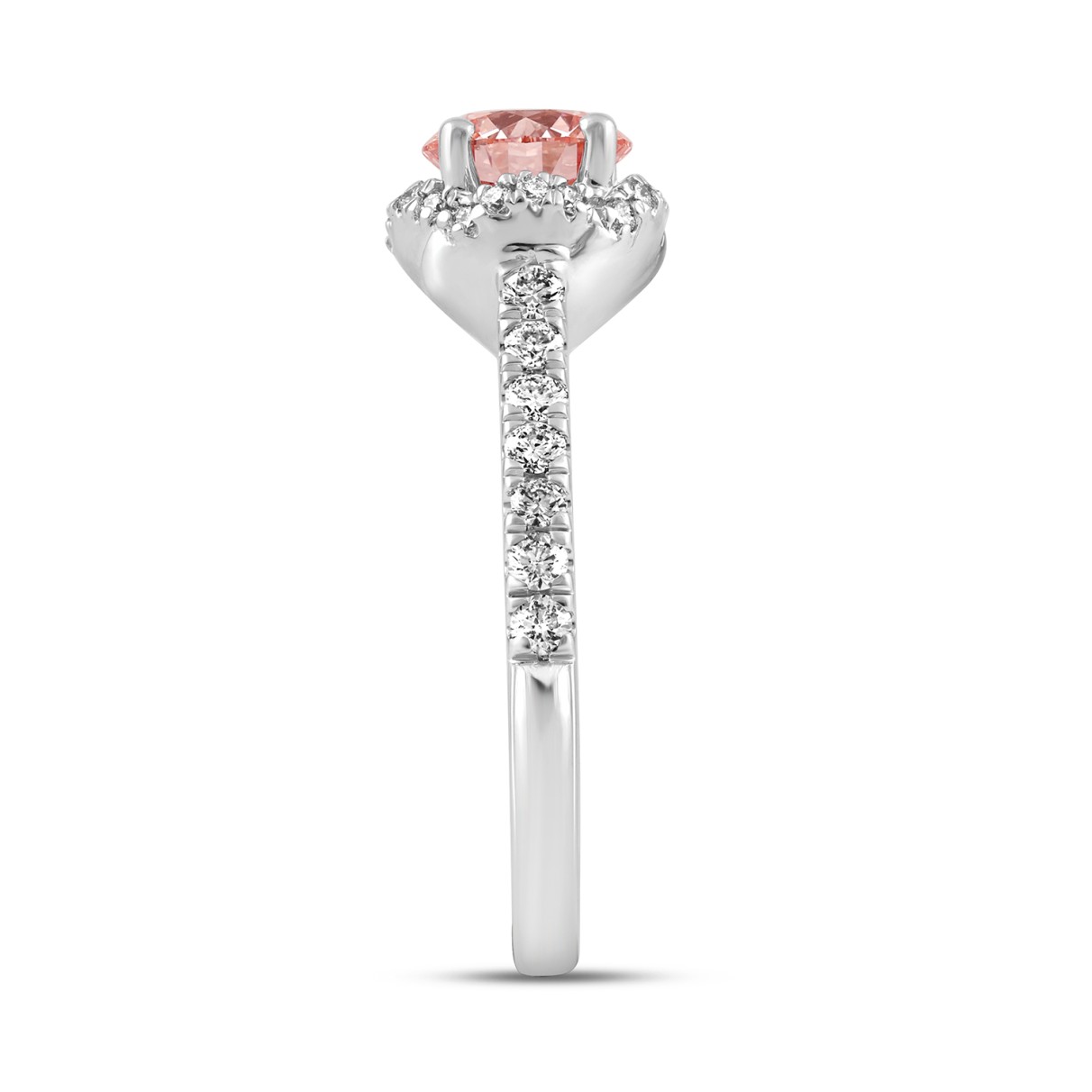 LADIES RING 1 1/2CT ROUND DIAMOND 18K WHITE GOLD (CENTER STONE ROUND DIAMOND 1.00CT)