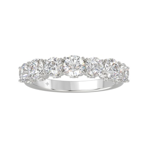 14K WHITE GOLD 2.00CT ROUND DIAMOND LADIES BAND 