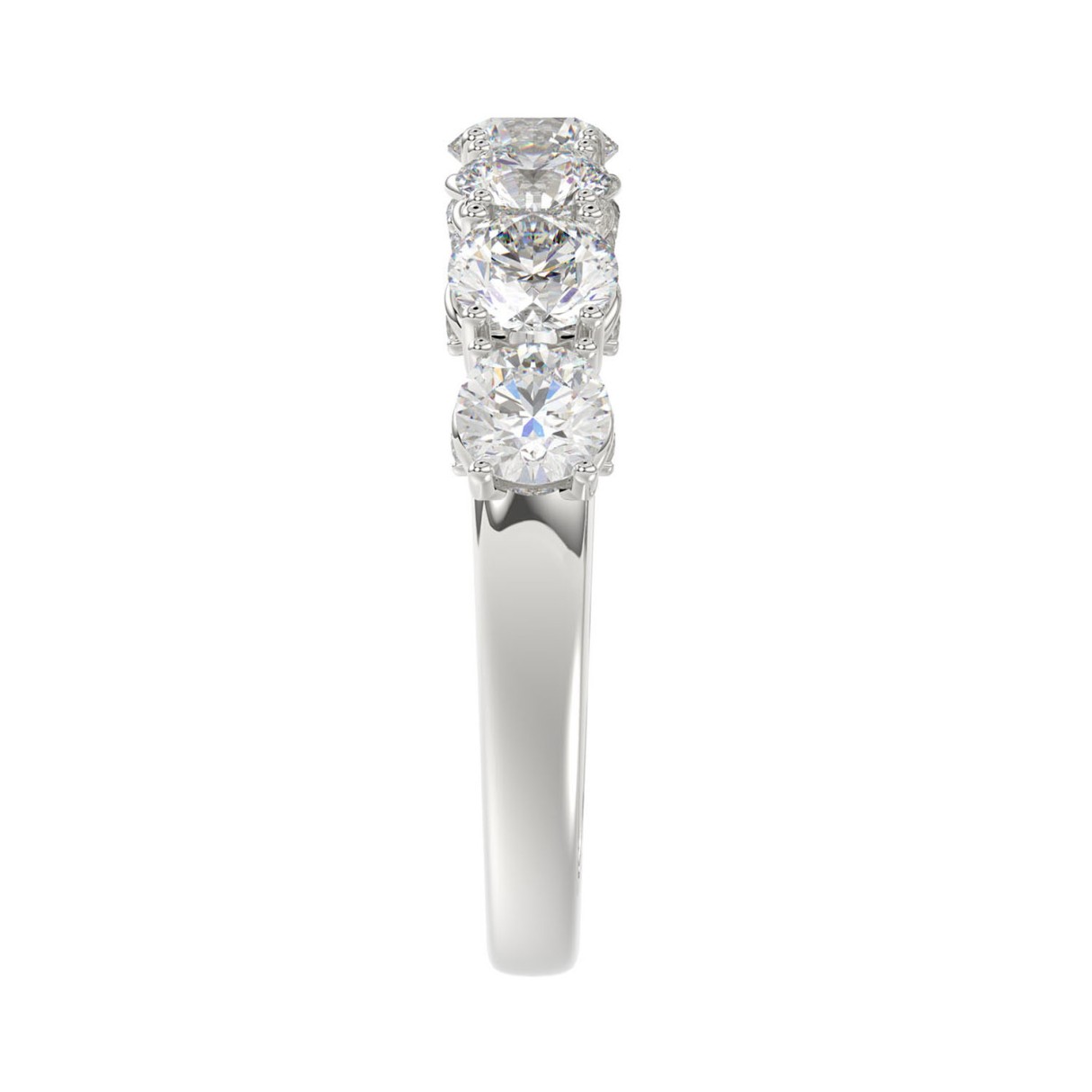 14K WHITE GOLD 2.00CT ROUND DIAMOND LADIES BAND 