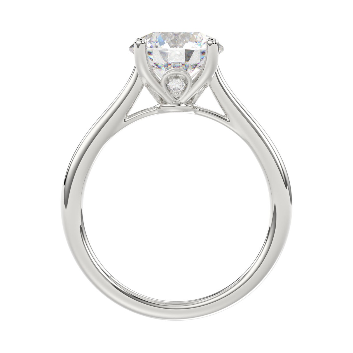 LADIES BRIDAL SET 4.00CT ROUND DIAMOND 14K WHITE GOLD (CENTER STONE ROUND DIAMOND 2.00CT)