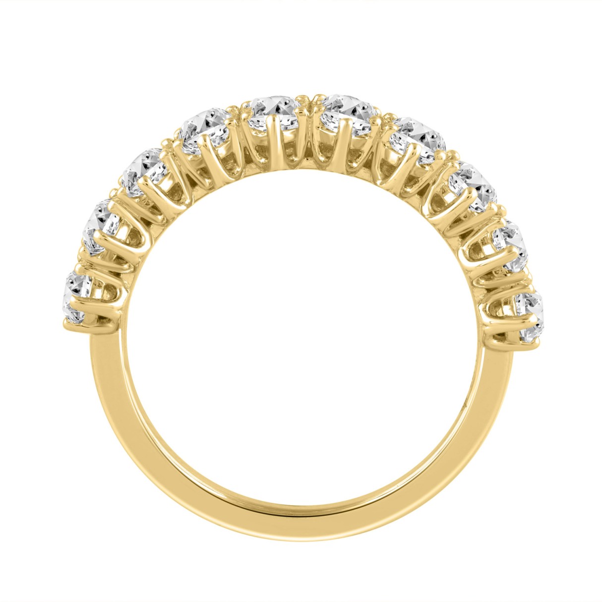 14K YELLOW GOLD 1 1/2CT OVAL DIAMOND LADIES BAND