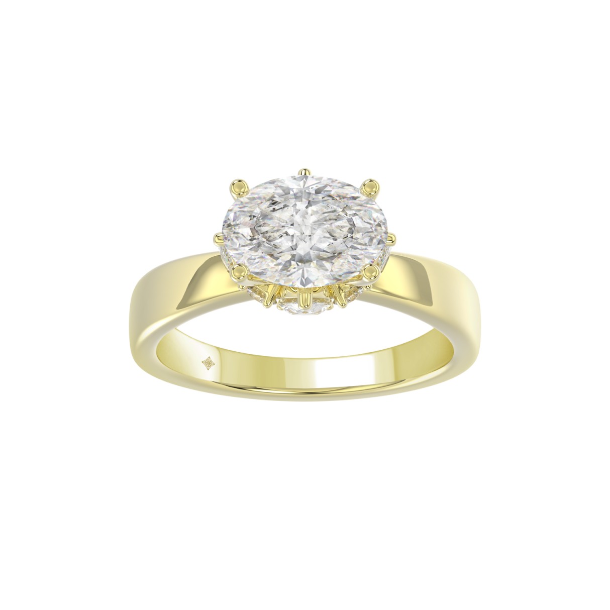 14K YELLOW GOLD 2 3/1CT ROUND/PEAR/OVAL DIAMOND LA...