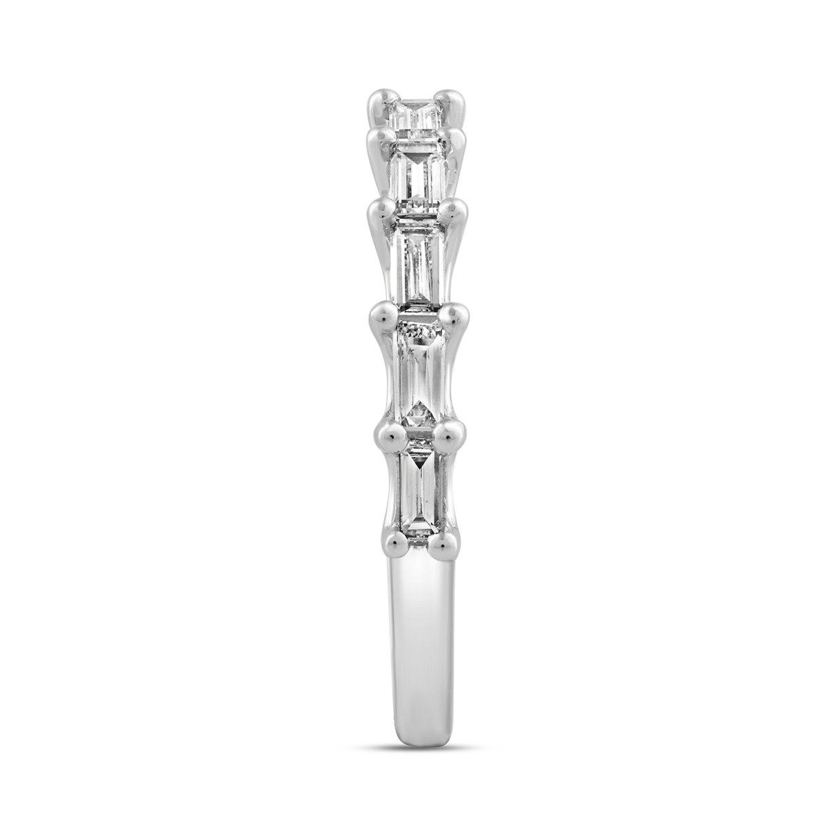 LADIES BAND 1/2CT BAGUETTE DIAMOND 14K WHITE GOLD 