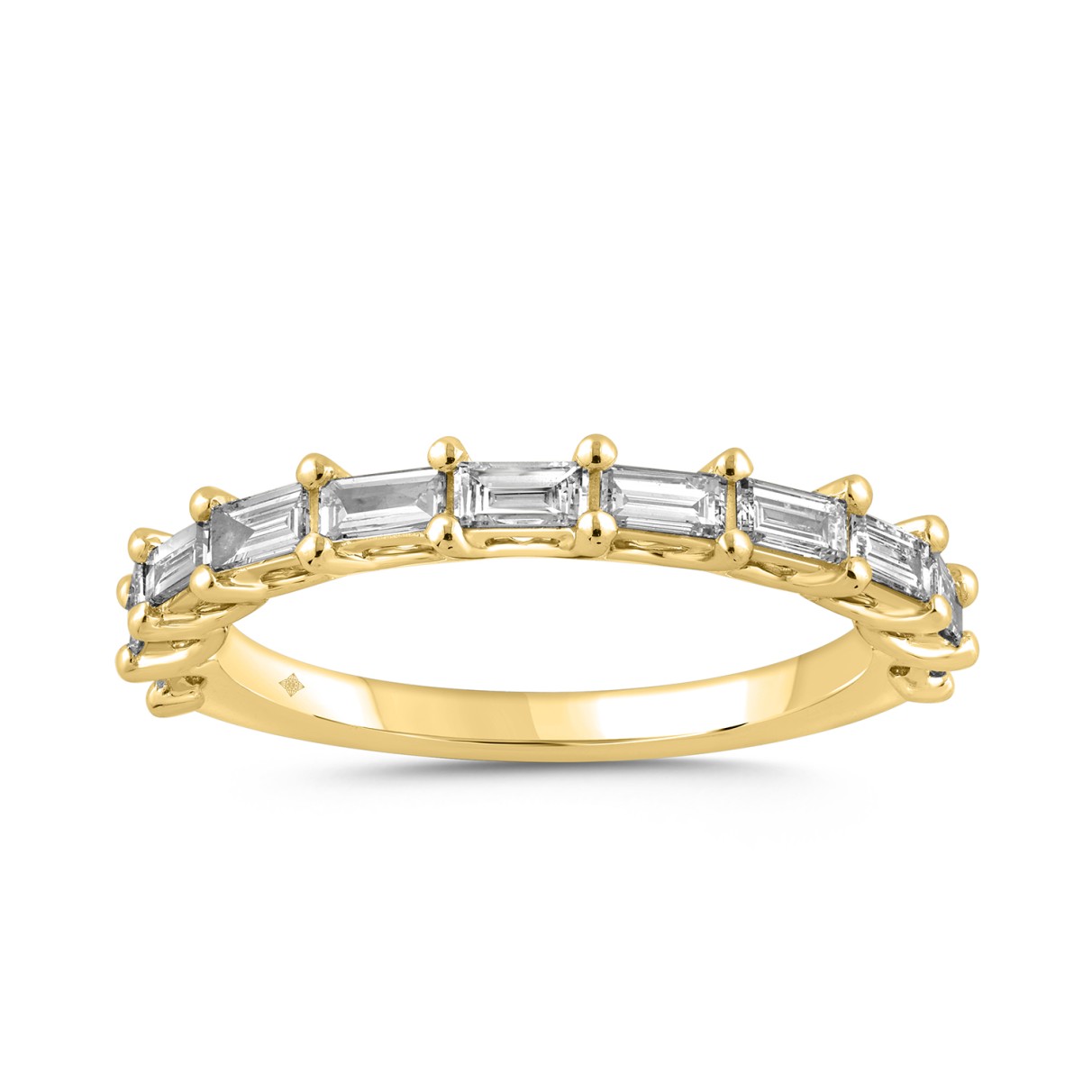 LADIES BAND 1/2CT BAGUETTE DIAMOND 14K YELLOW GOLD...