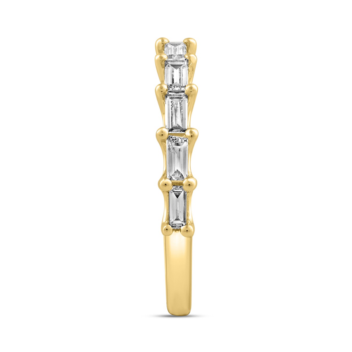 LADIES BAND 1/2CT BAGUETTE DIAMOND 14K YELLOW GOLD 