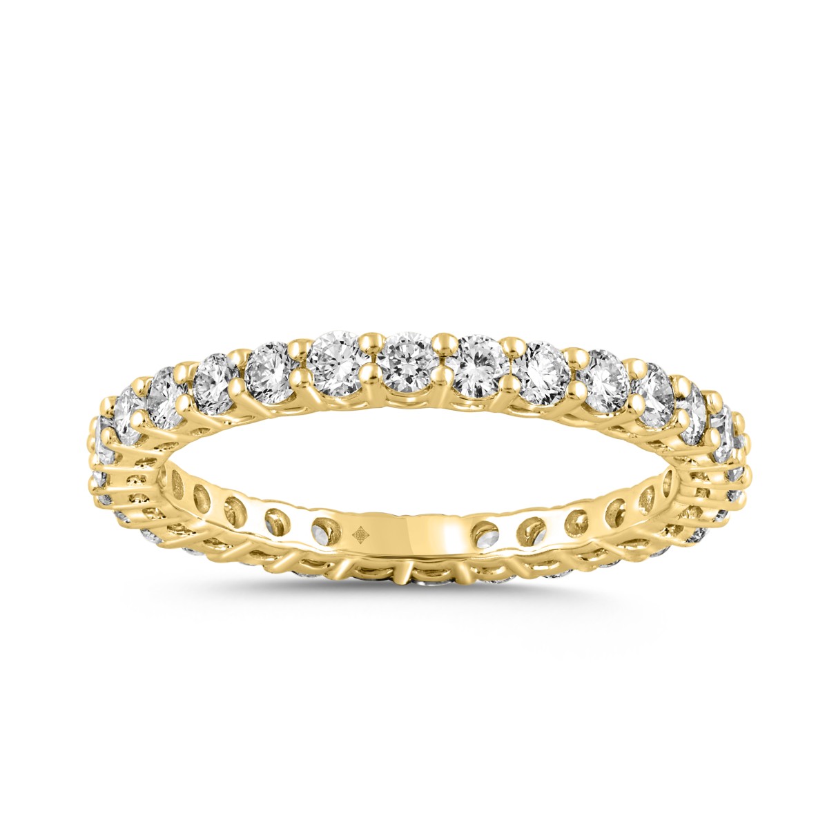 LADIES ETERNITY BAND 1.00CT ROUND DIAMOND 14K YELL...