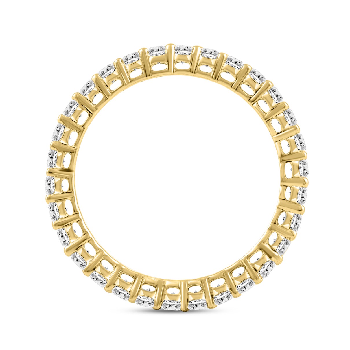 LADIES ETERNITY BAND 1.00CT ROUND DIAMOND 14K YELLOW GOLD 