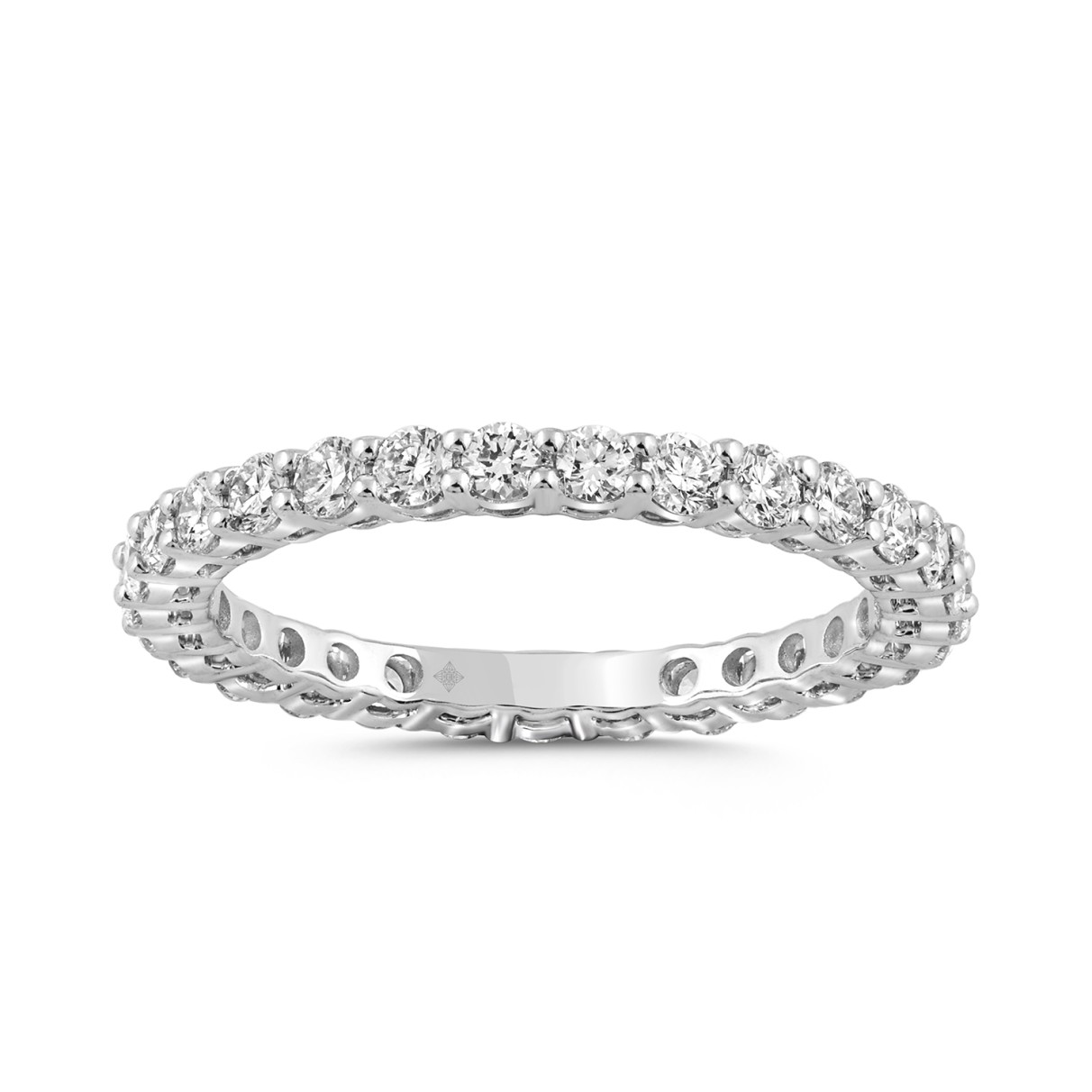 LADIES ETERNITY BAND 1.00CT ROUND DIAMOND 14K WHIT...