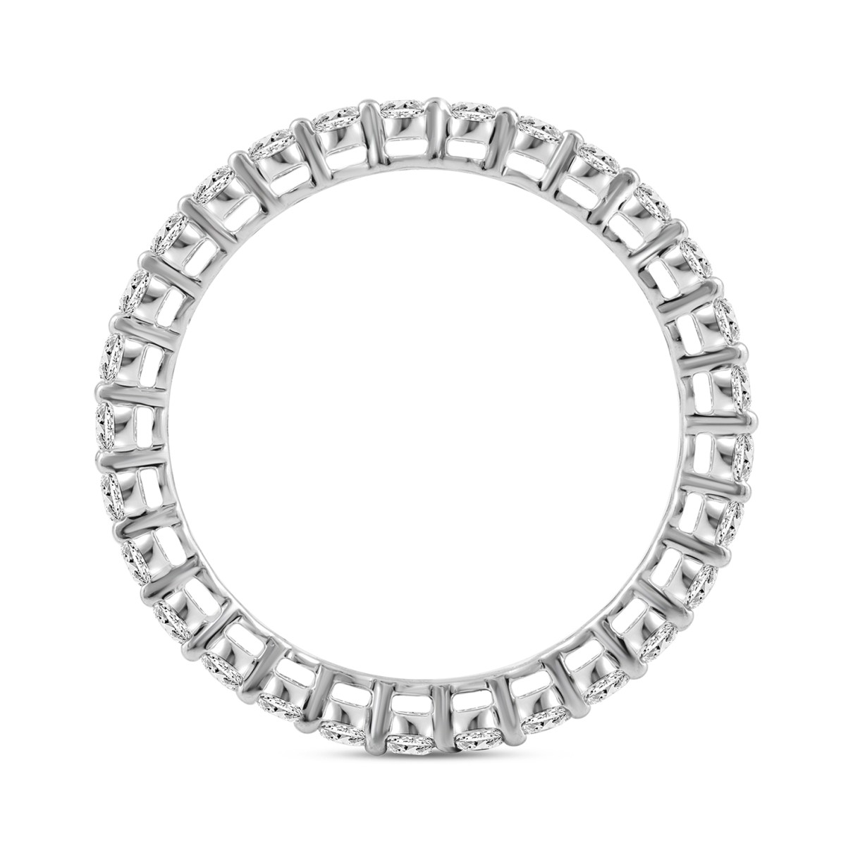 LADIES ETERNITY BAND 1.00CT ROUND DIAMOND 14K WHITE GOLD 