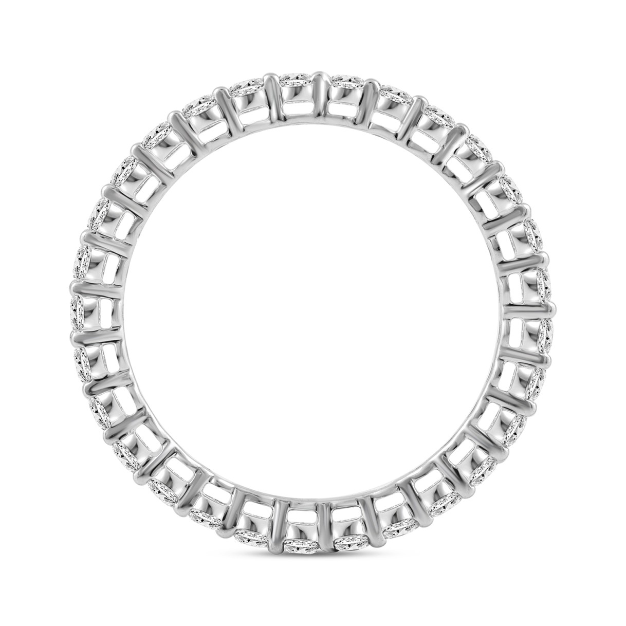 LADIES ETERNITY BAND 1.00CT ROUND DIAMOND 14K WHITE GOLD 