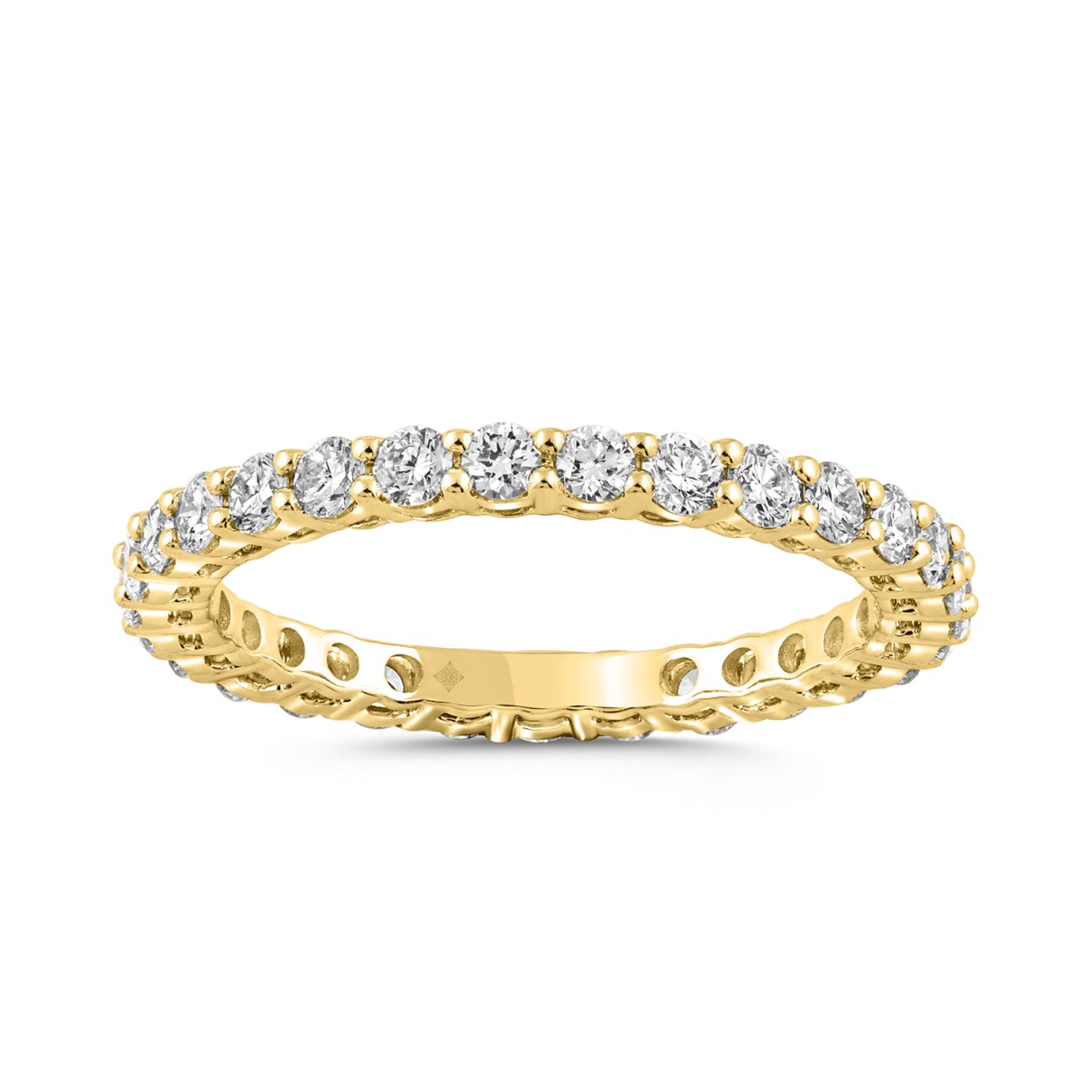 LADIES ETERNITY BAND 1.00CT ROUND DIAMOND 14K YELL...