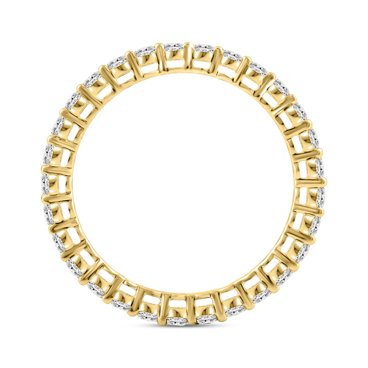 LADIES ETERNITY BAND 1.00CT ROUND DIAMOND 14K YELLOW GOLD 