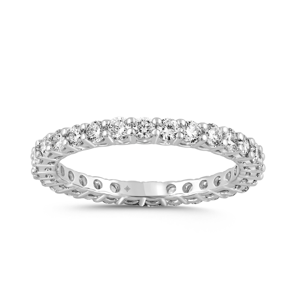 LADIES ETERNITY BAND 1.00CT ROUND DIAMOND 14K WHIT...