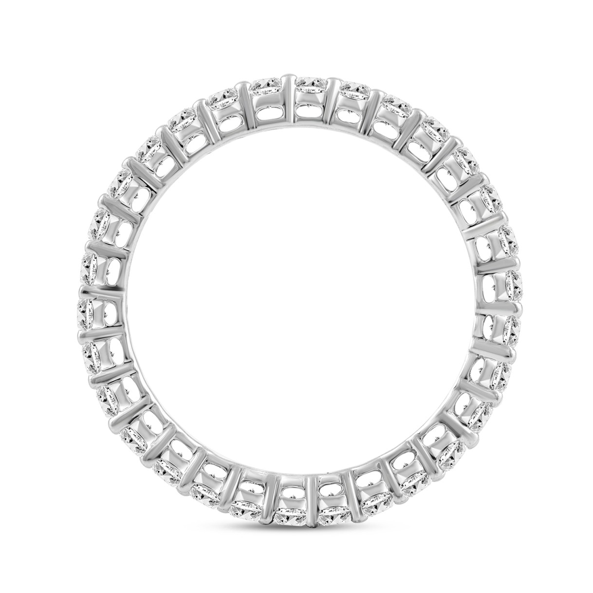 LADIES ETERNITY BAND 1.00CT ROUND DIAMOND 14K WHITE GOLD 