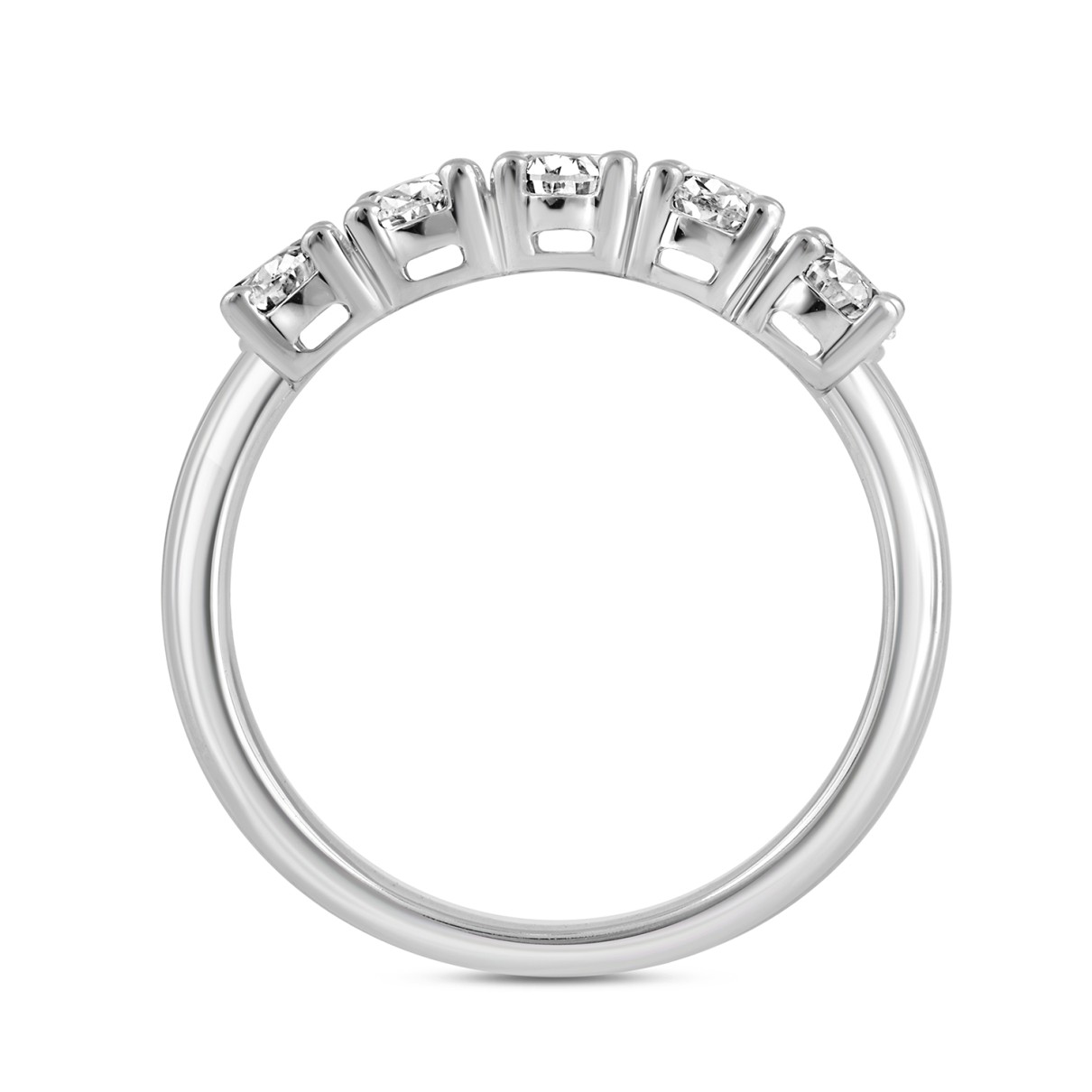 LADIES BAND 1 1/2CT OVAL DIAMOND 14K WHITE GOLD 