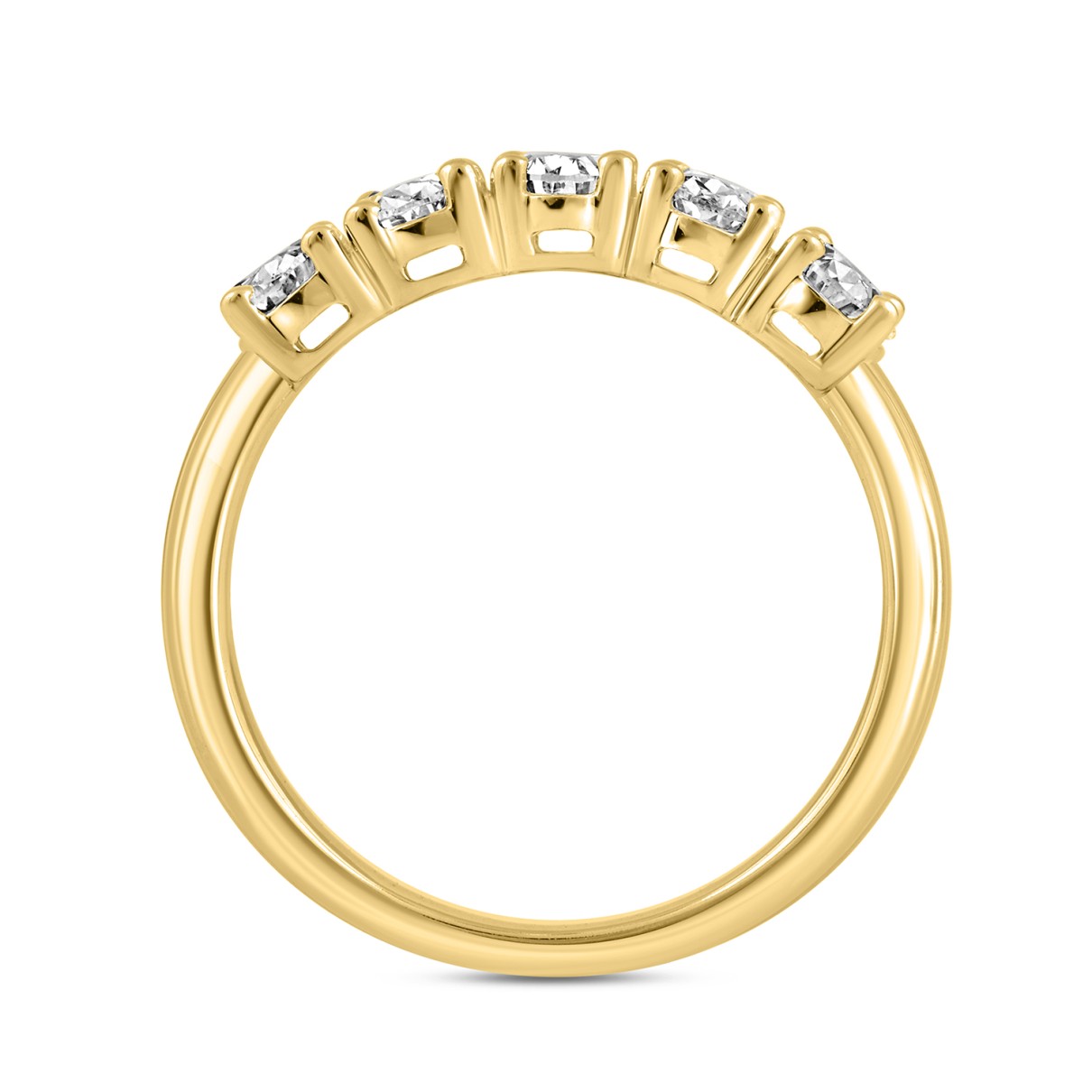 LADIES BAND 1 1/2CT OVAL DIAMOND 14K YELLOW GOLD 