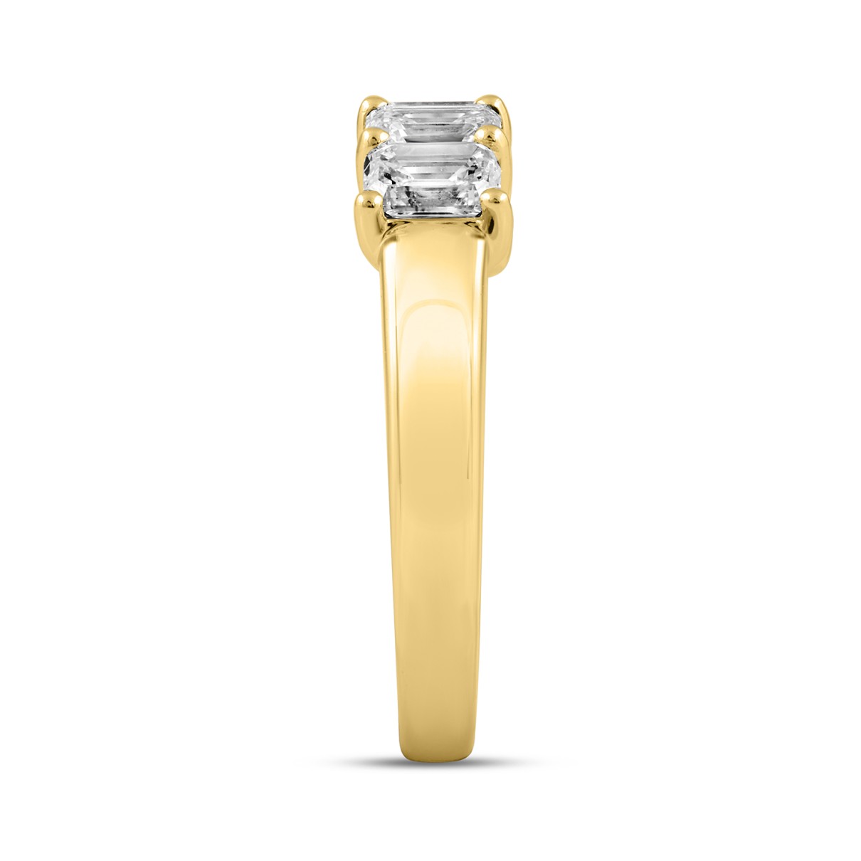 LADIES BAND 1 1/2CT EMERALD DIAMOND 14K YELLOW GOLD 