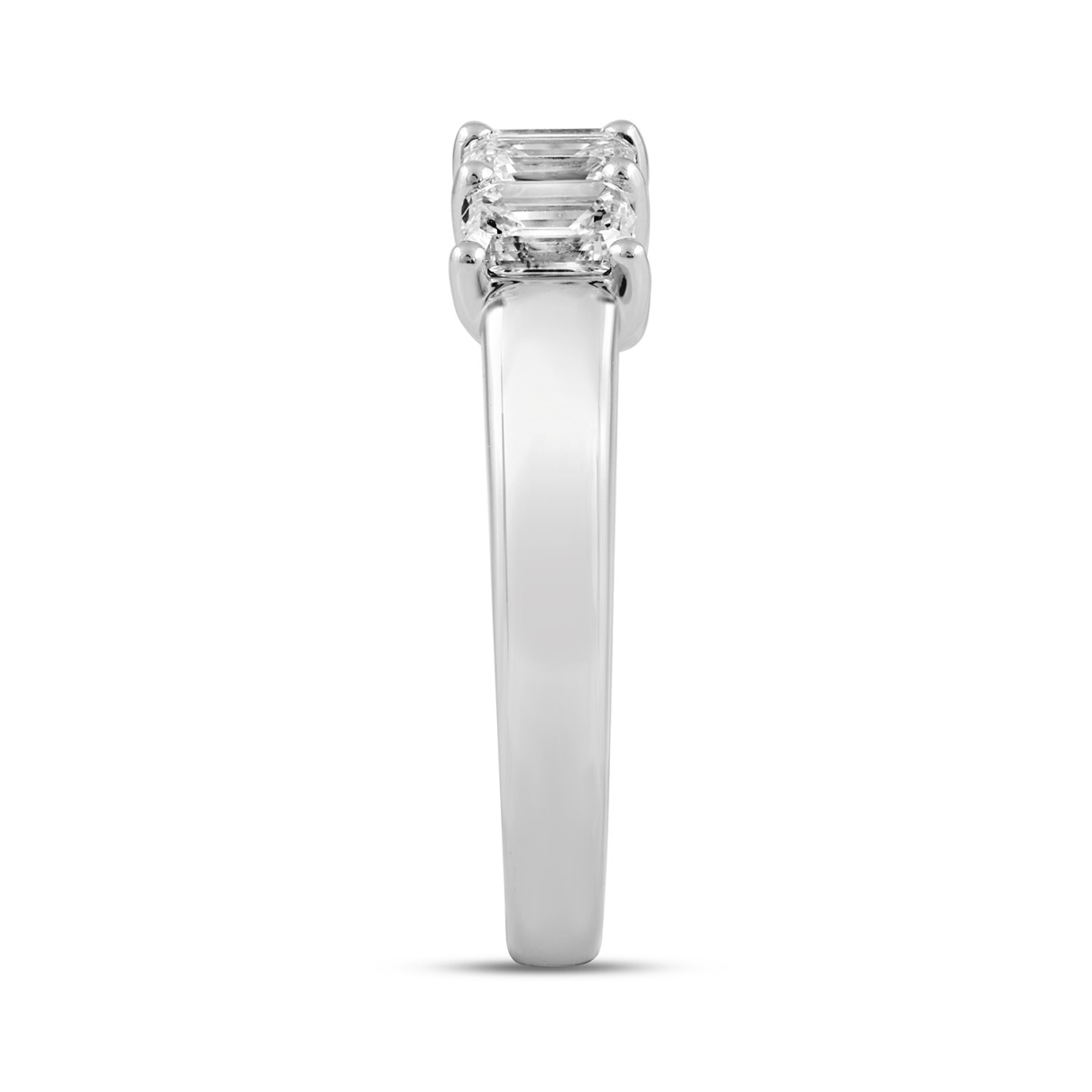 LADIES BAND 1 1/2CT EMERALD DIAMOND 14K WHITE GOLD 