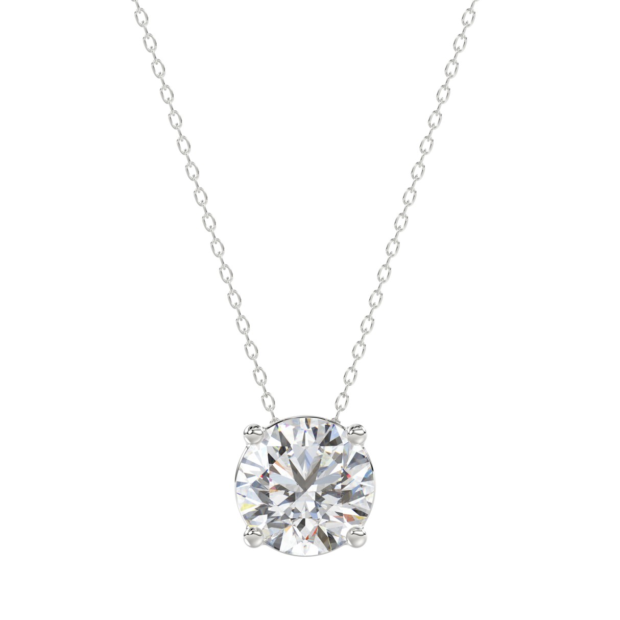 LADIES SOLITAIRE PENDANT WITH UNDER-PASS CHAIN 1 1...