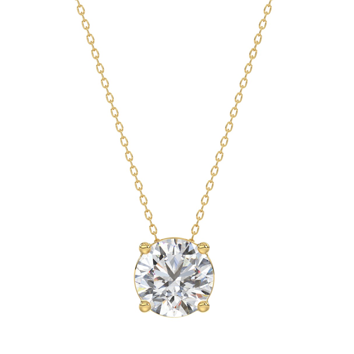 LADIES SOLITAIRE PENDANT WITH UNDER-PASS CHAIN 1 1...