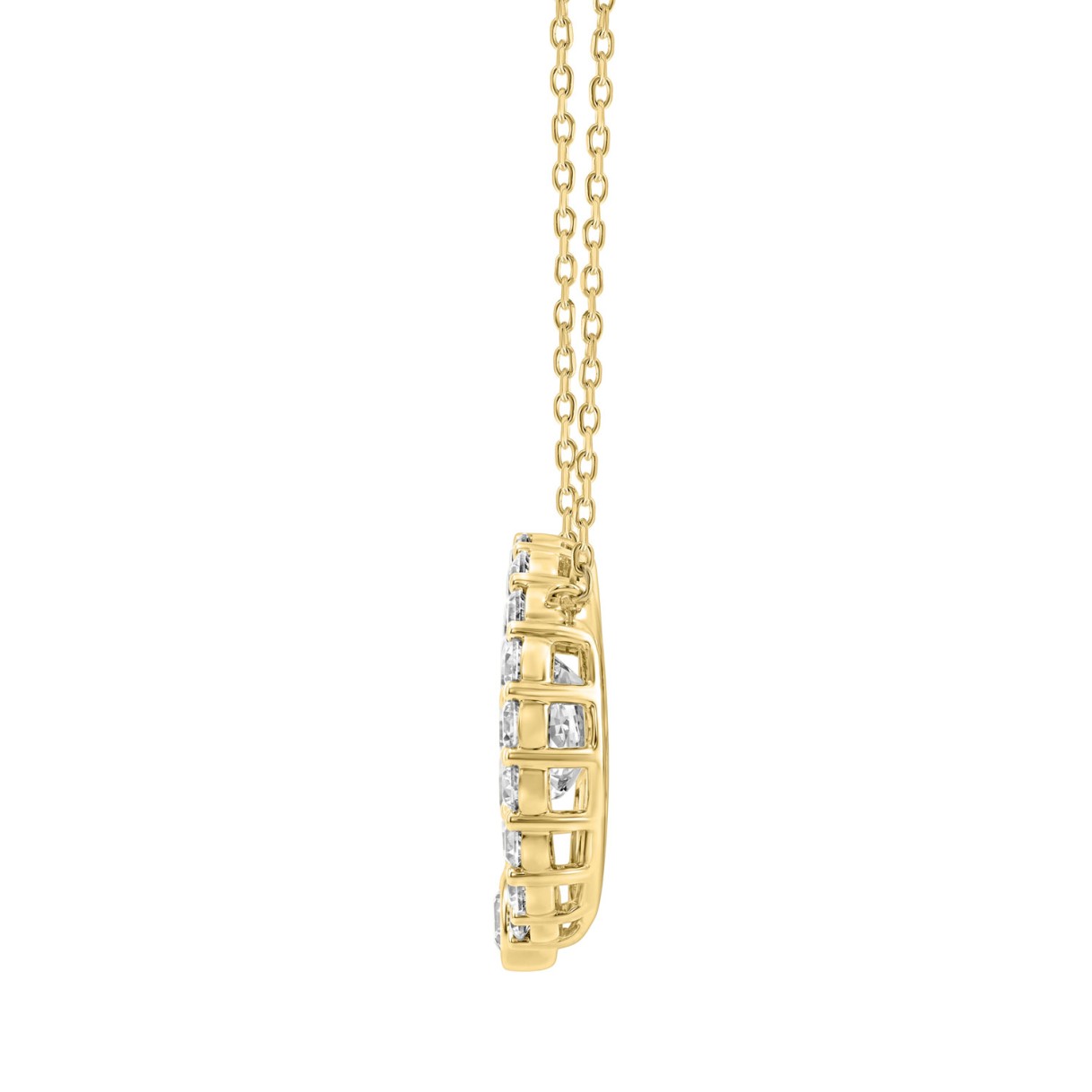 14K YELLOW GOLD 1.00CT ROUND DIAMOND LADIES NECKLACE