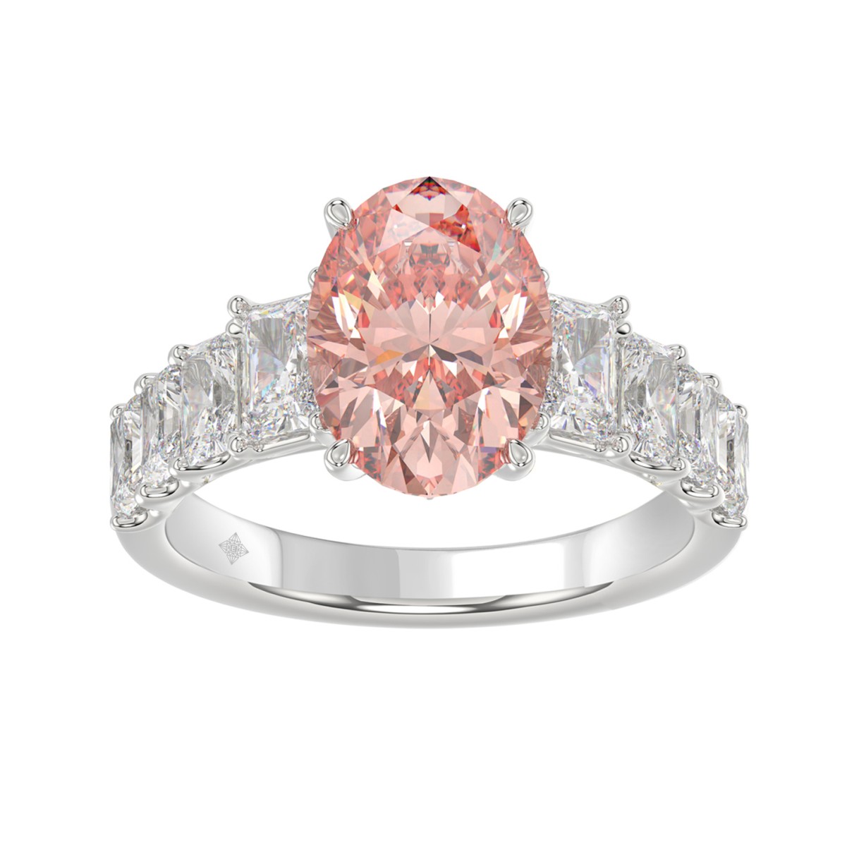 ETERNAL BLUSH COLLECTION 14K WHITE GOLD 4 3/4CT RO...