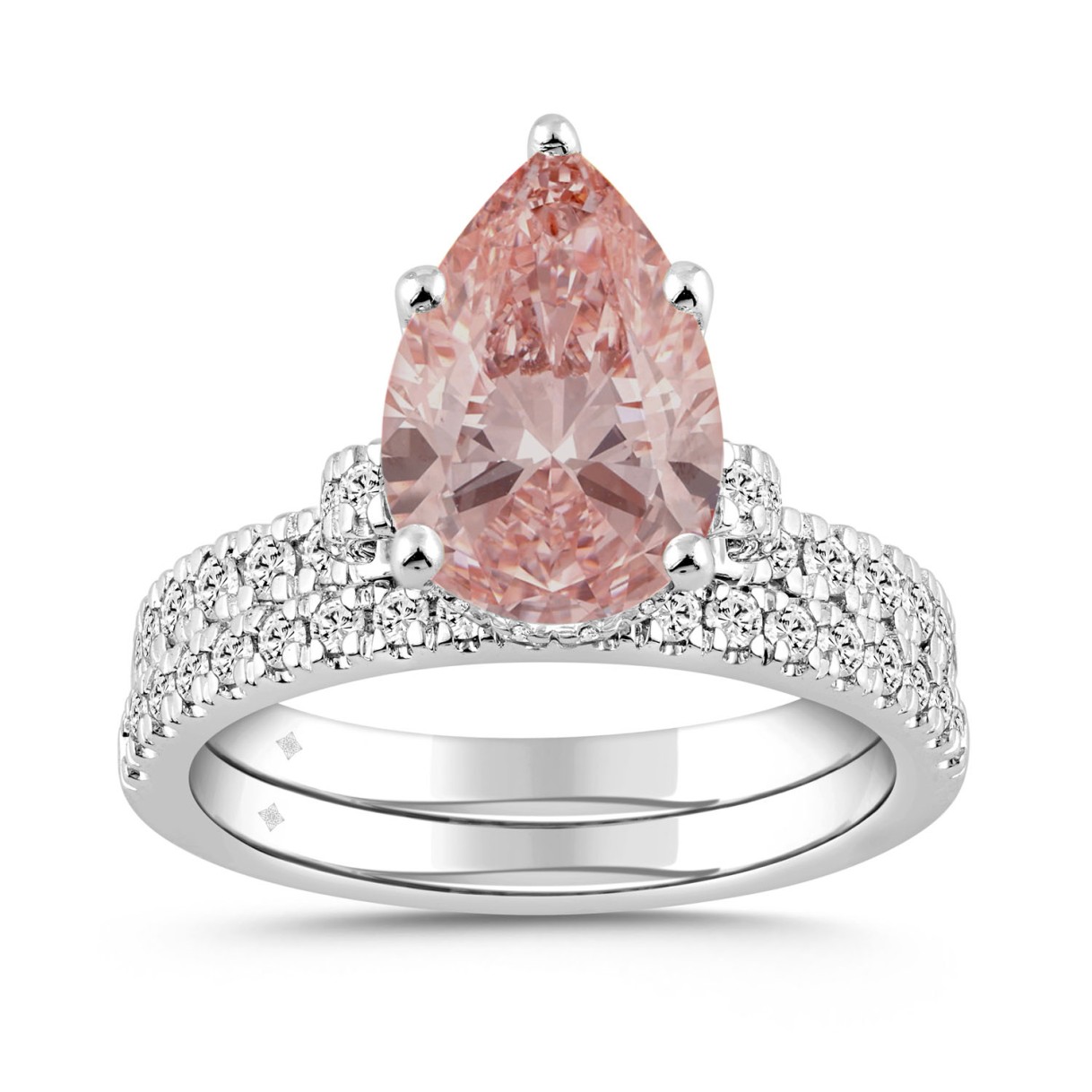 ETERNAL BLUSH COLLECTION 14K WHITE GOLD 3 3/4CT RO...