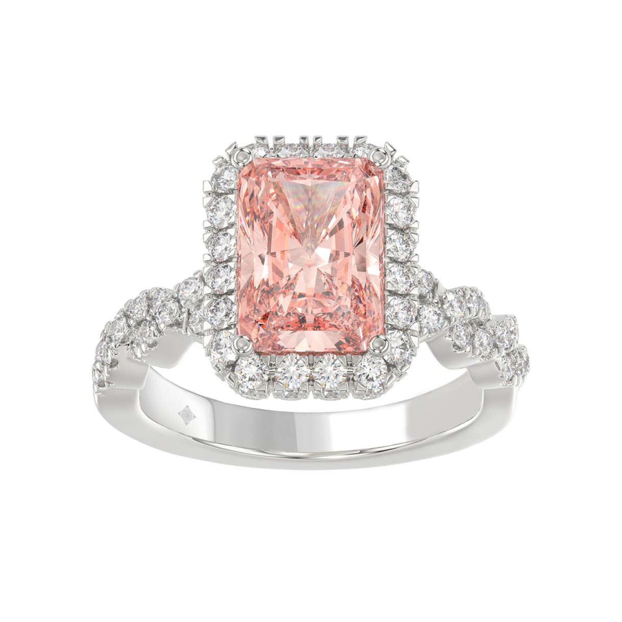 ETERNAL BLUSH COLLECTION 14K WHITE GOLD 4.00CT ROU...