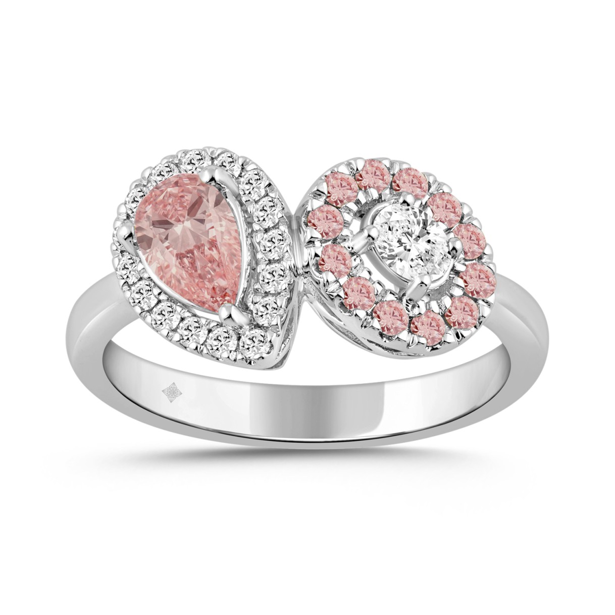 ETERNAL BLUSH COLLECTION 14K WHITE GOLD 1.00CT PIN...