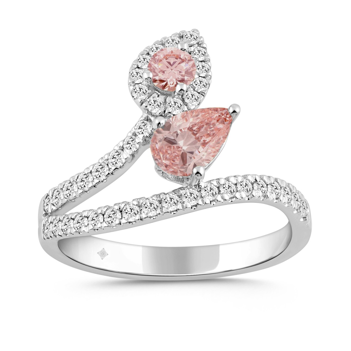 ETERNAL BLUSH COLLECTION 14K WHITE GOLD 1.00CT PIN...