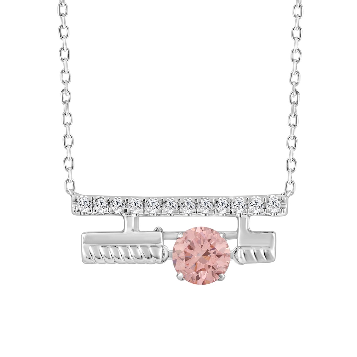 ETERNAL BLUSH COLLECTION 14K WHITE GOLD 5/8CT ROUN...