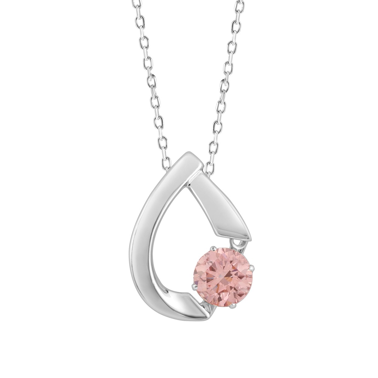 ETERNAL BLUSH COLLECTION 14K WHITE GOLD 1/2CT ROUN...