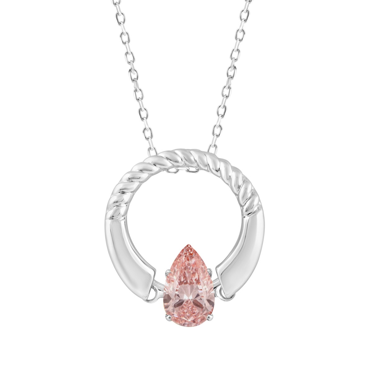 ETERNAL BLUSH COLLECTION 14K WHITE GOLD 1/2CT PINK...