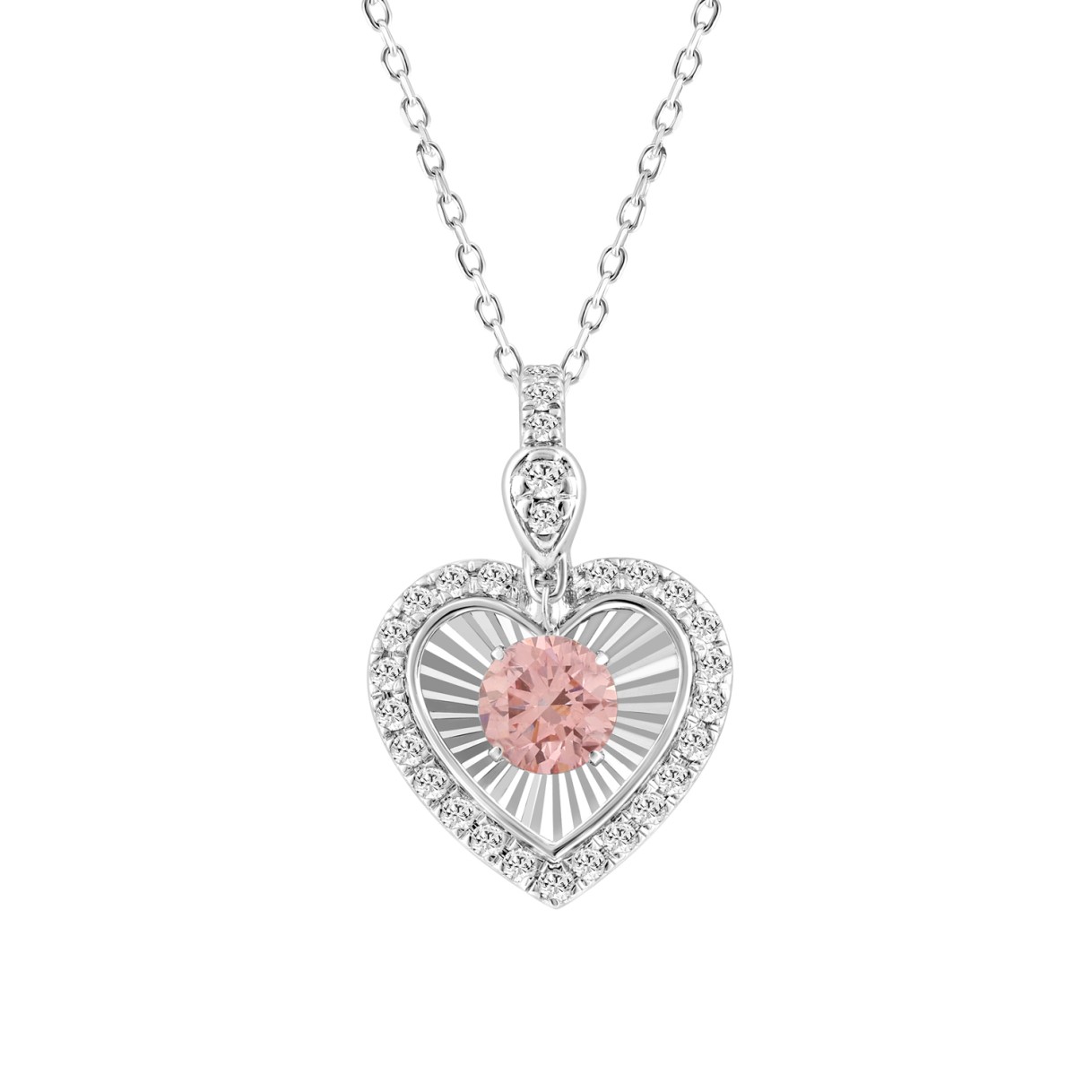 ETERNAL BLUSH COLLECTION 14K WHITE GOLD 3/4CT ROUN...