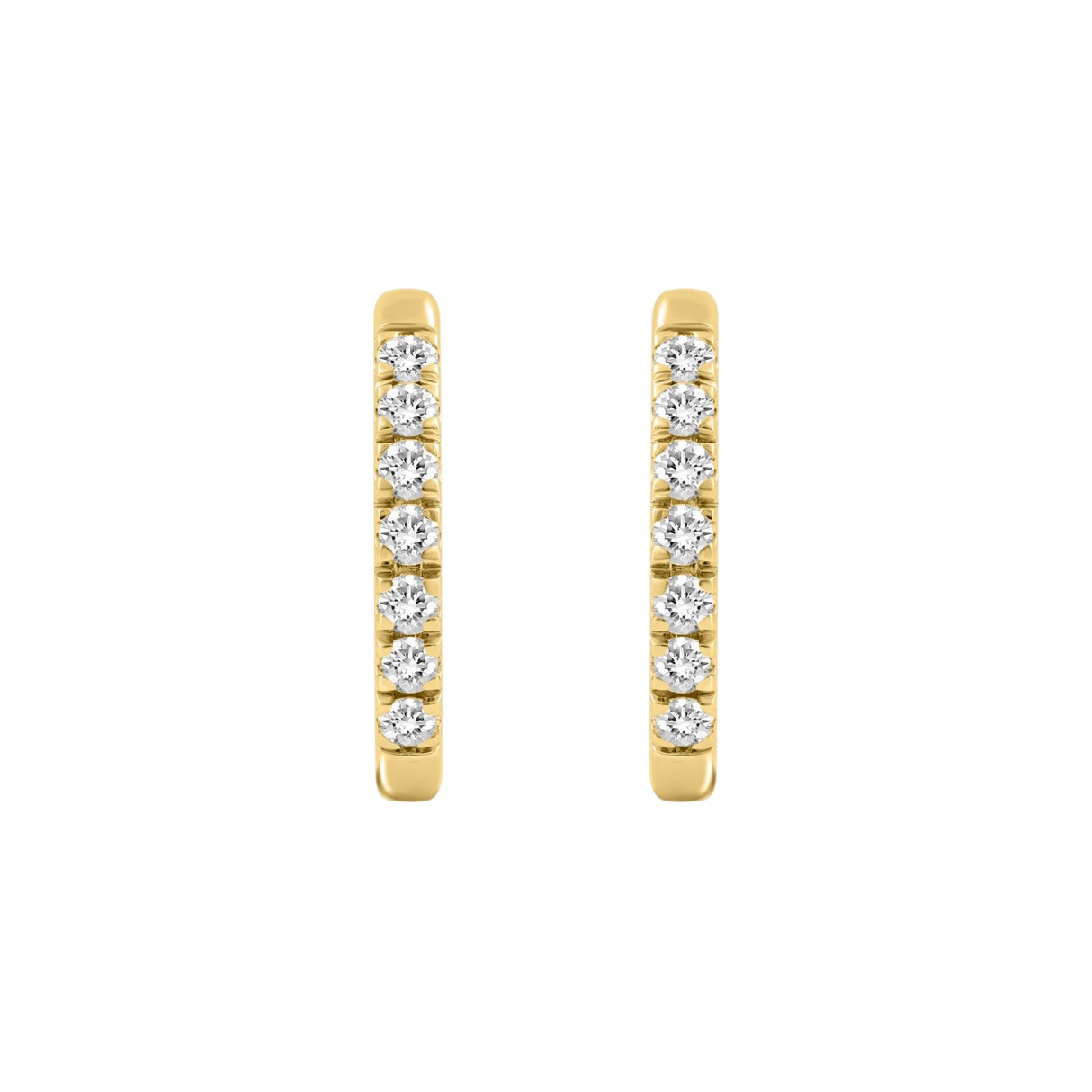 18K YELLOW GOLD 1.00CT ROUND DIAMOND HOOP EARRINGS...