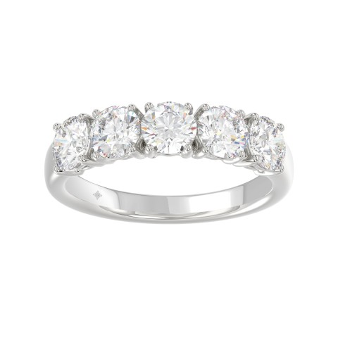 14K WHITE GOLD 2.00CT ROUND DIAMOND LADIES BAND