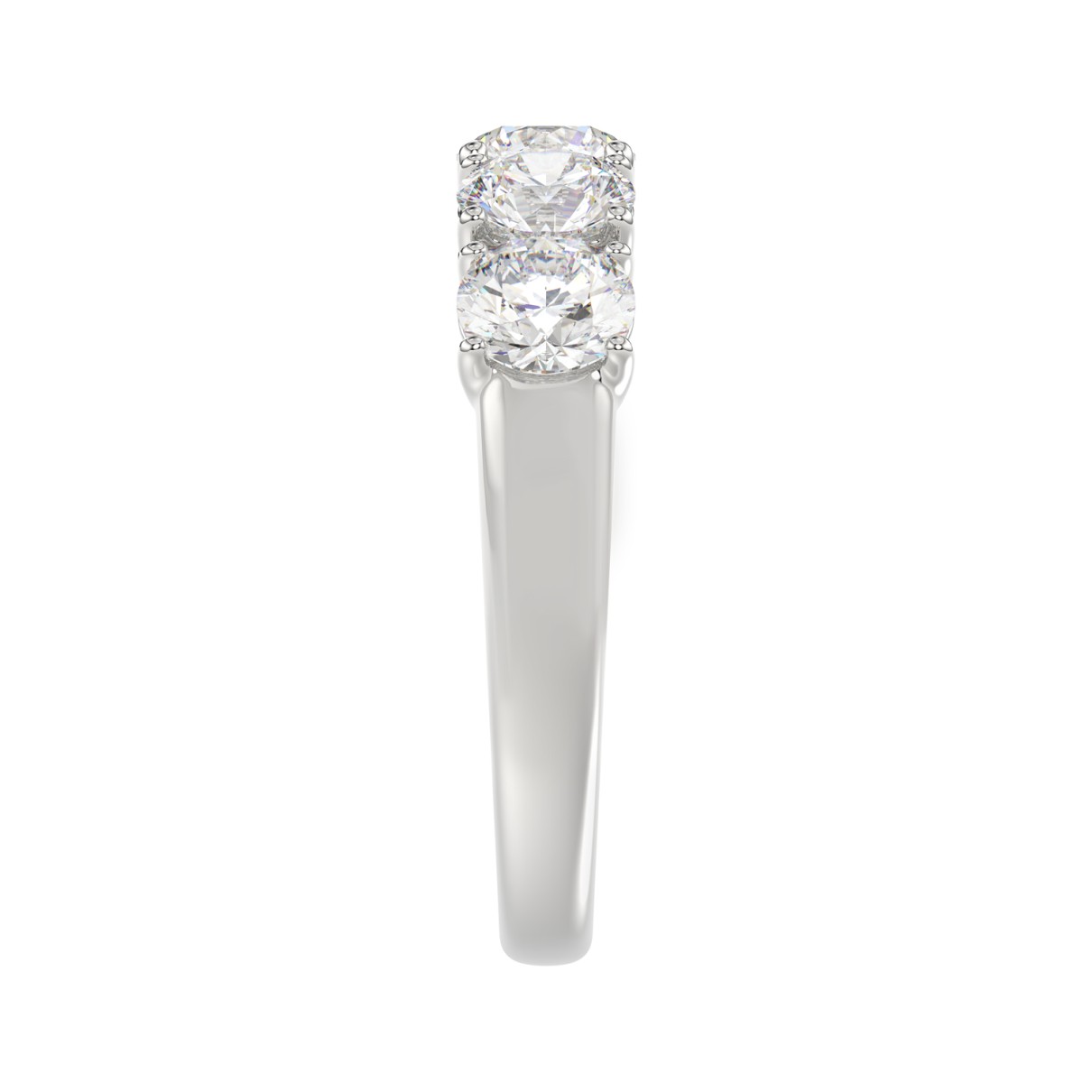 14K WHITE GOLD 2.00CT ROUND DIAMOND LADIES BAND