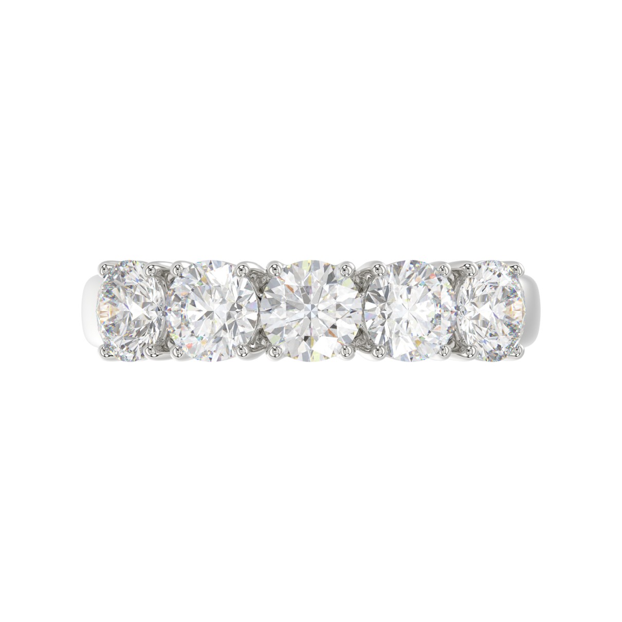 14K WHITE GOLD 2.00CT ROUND DIAMOND LADIES BAND