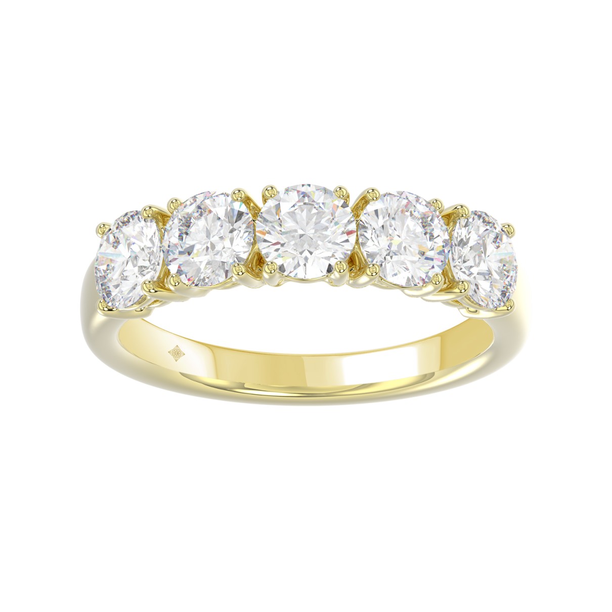 14K YELLOW GOLD 2.00CT ROUND DIAMOND LADIES BAND