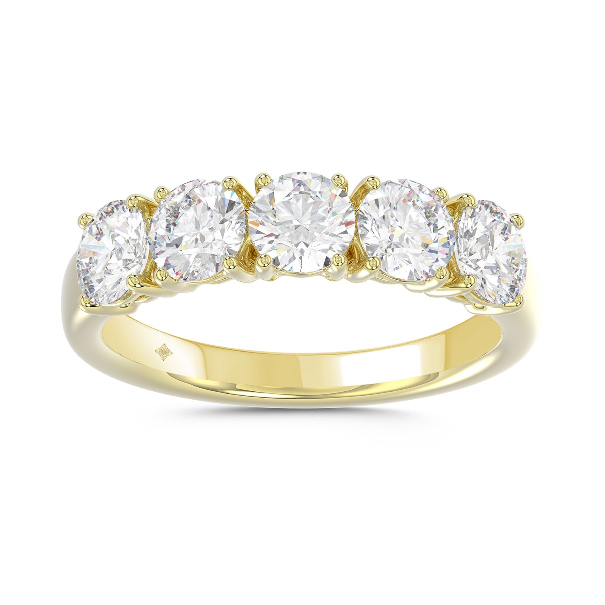 14K YELLOW GOLD 2.00CT ROUND DIAMOND LADIES BAND...